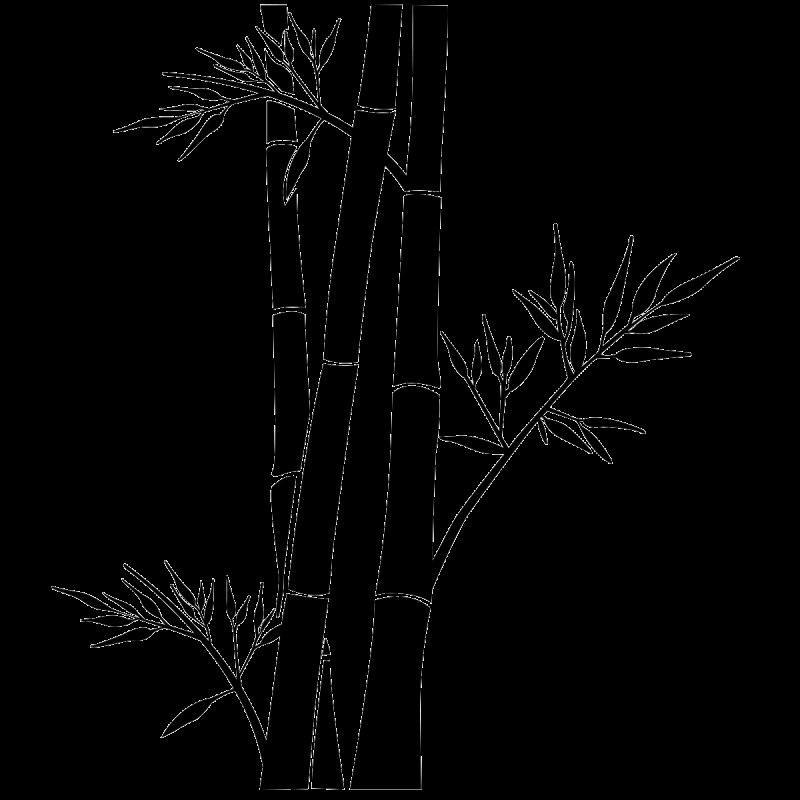 Трафарет бамбук