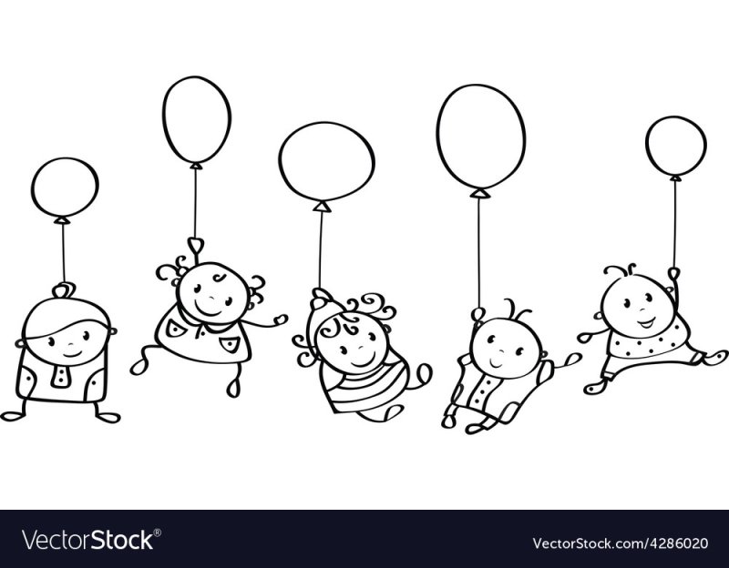 Раскраски для малышей шарики