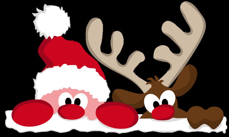 Олень выглядывает