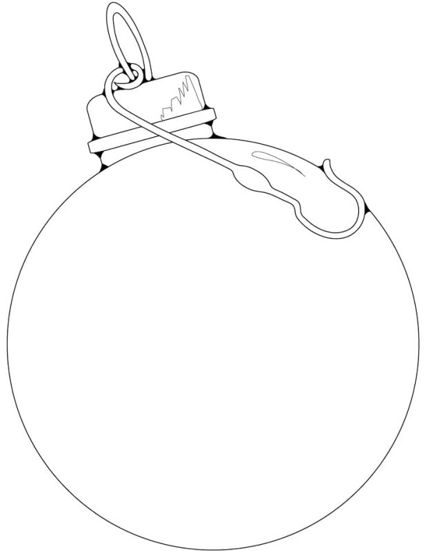 Новогодний шар раскраска