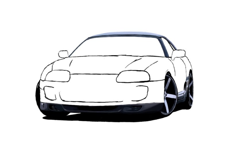 Supra a80 раскраска