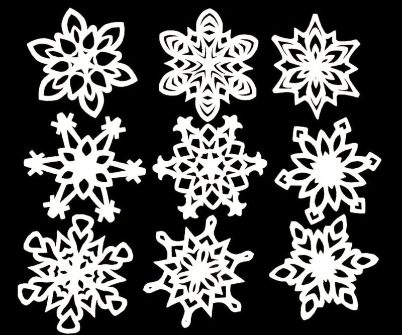 Трафарет «снежинки»