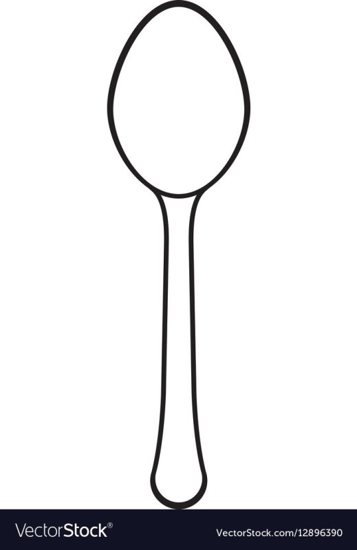 Трафарет деревянной ложки