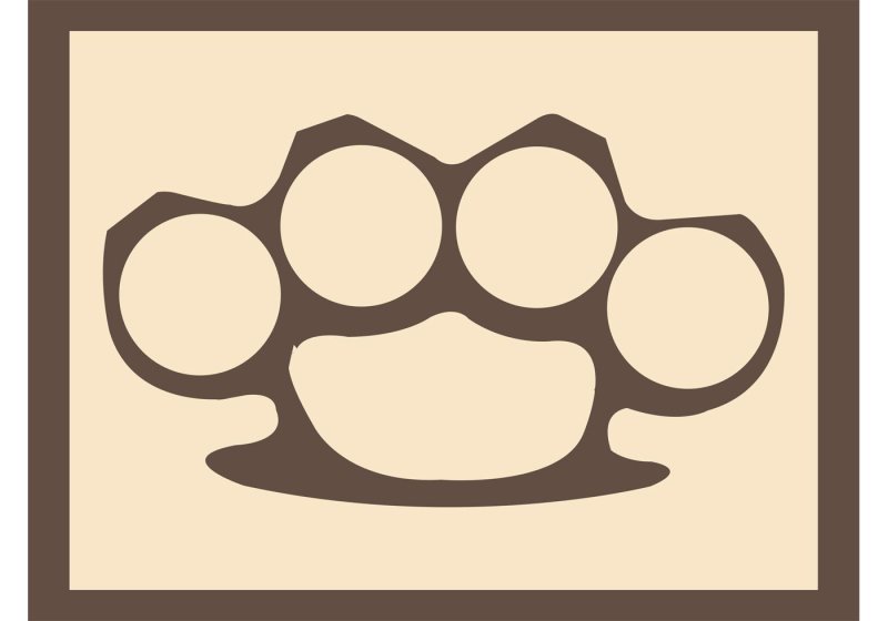 Кастет чертеж 1 к 1