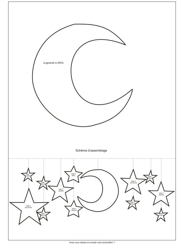 Полумесяц из фетра выкройка