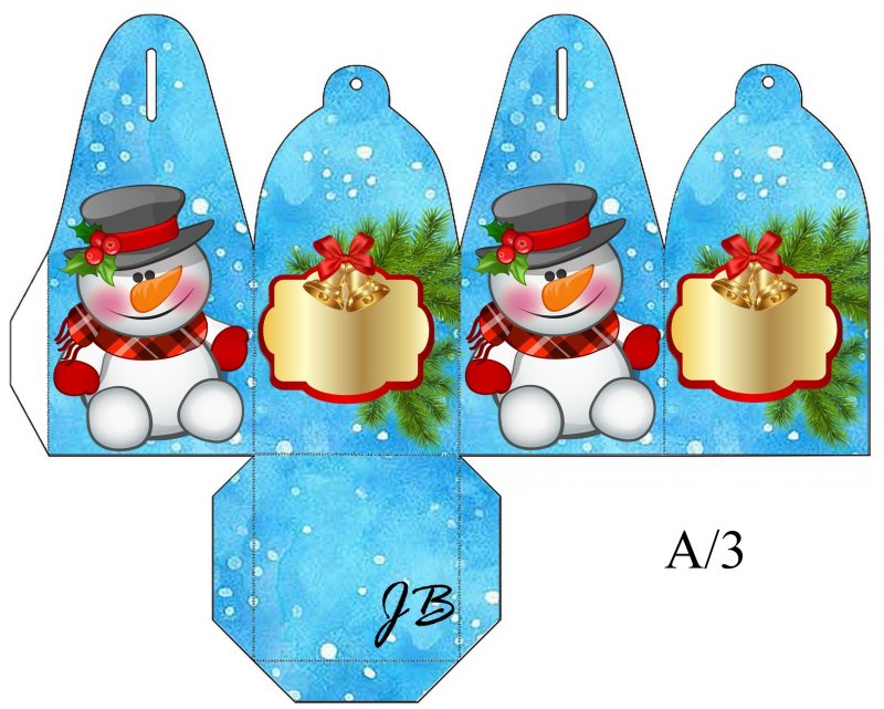 Коробочка для подарка шаблон