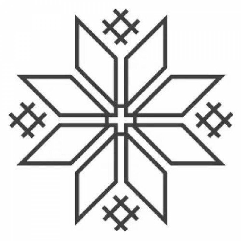 Солярный знак восьмиконечная звезда Удмуртии