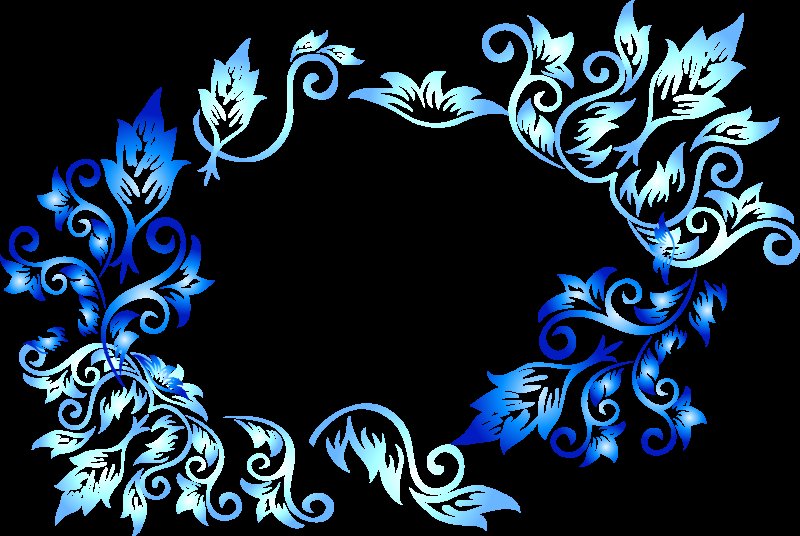 Голубой узор