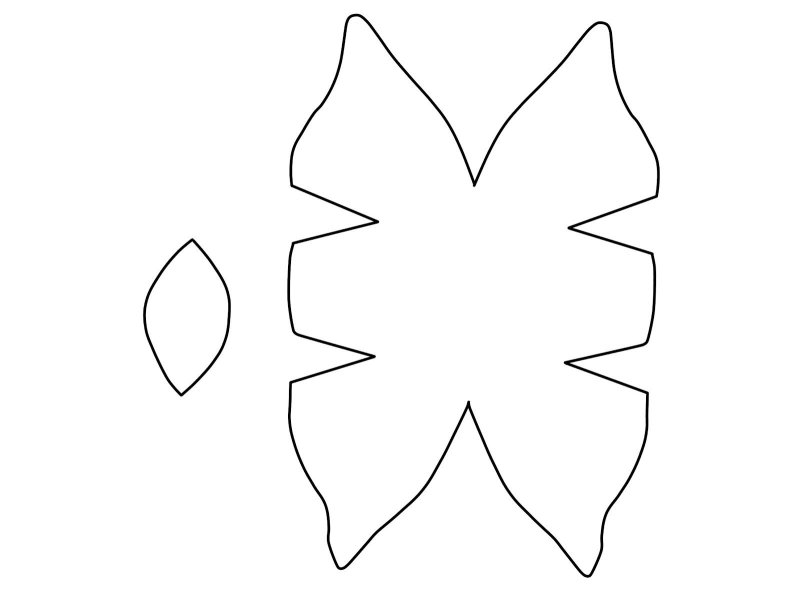 Выкройка бантика