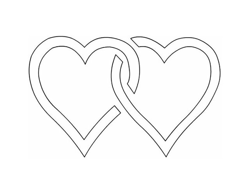Сердце трафарет для вырезания