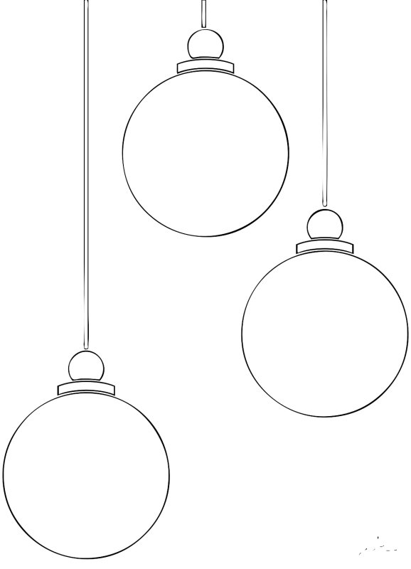 Новогодний шар раскраска