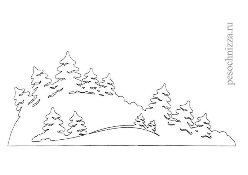 Трафареты на окна новогодние композиции