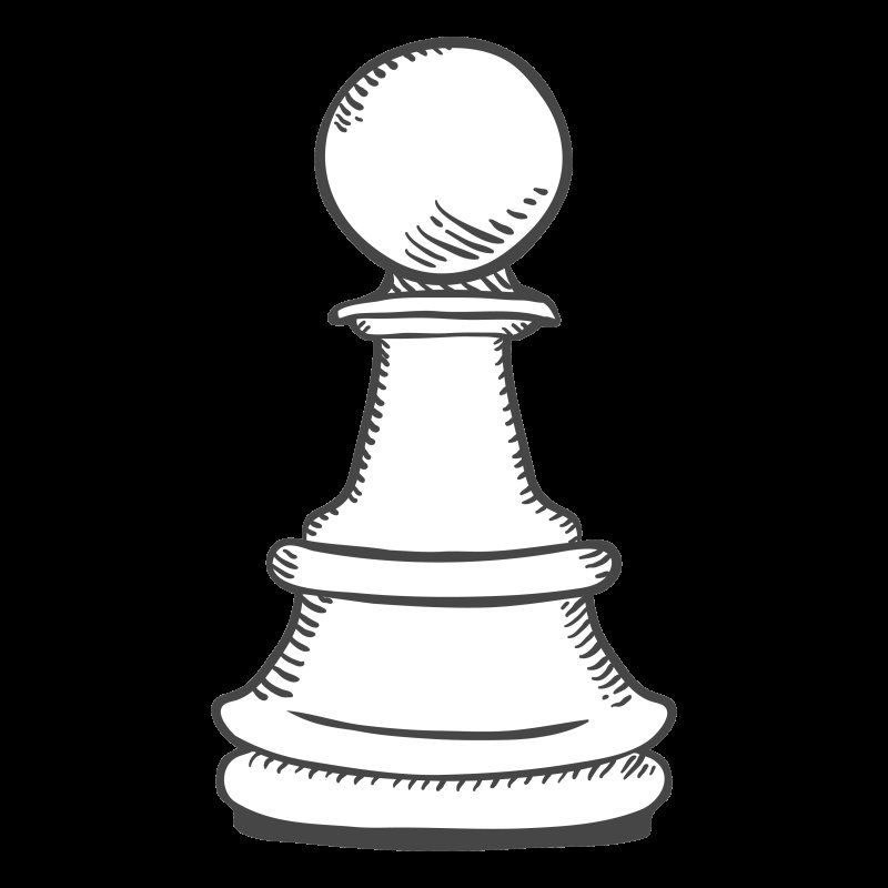 Раскраска шахматы для детей пешка