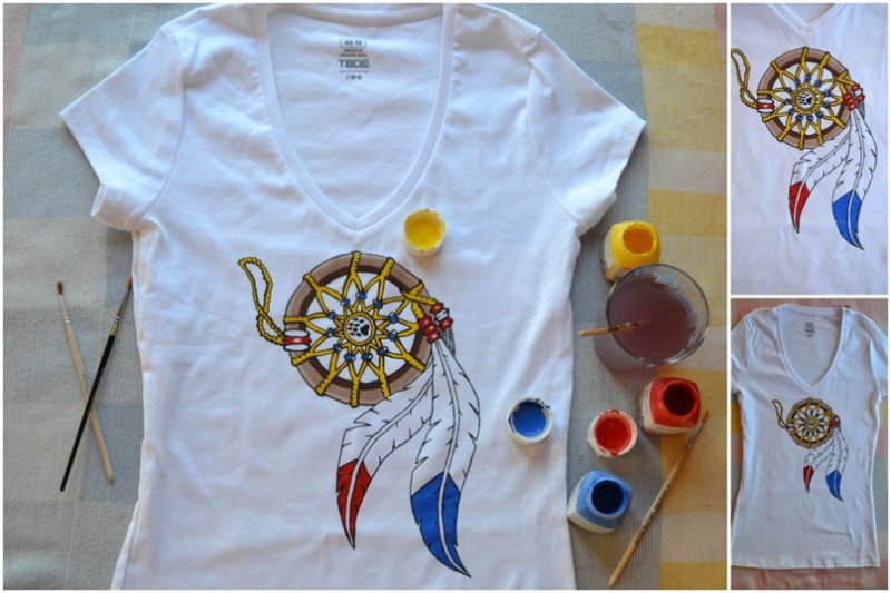 Роспись футболок акрилом