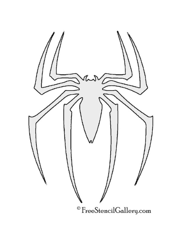 Трафарет паука для вырезания