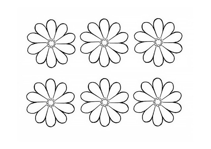 Шаблоны цветов для печати