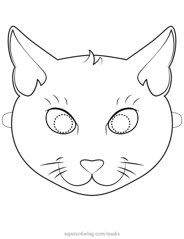 Раскраски маски животных