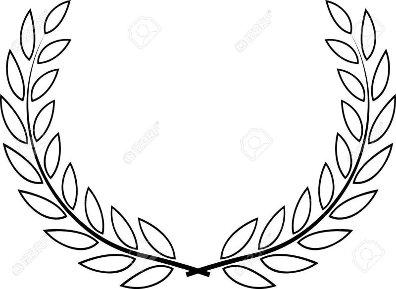 Трафарет лаврового венка