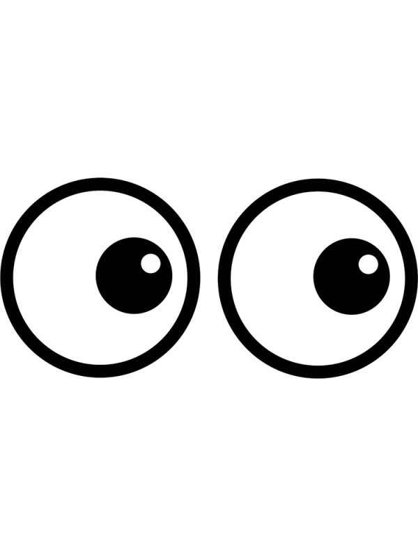 Глаза на белом фоне