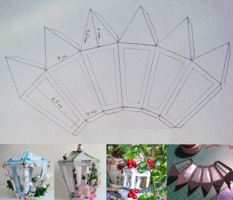 Поделка фонарик из бумаги