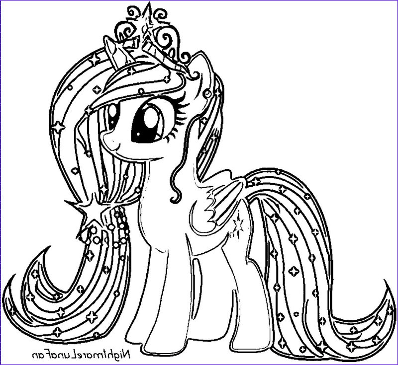 Пони принцесса Твайлайт раскраска