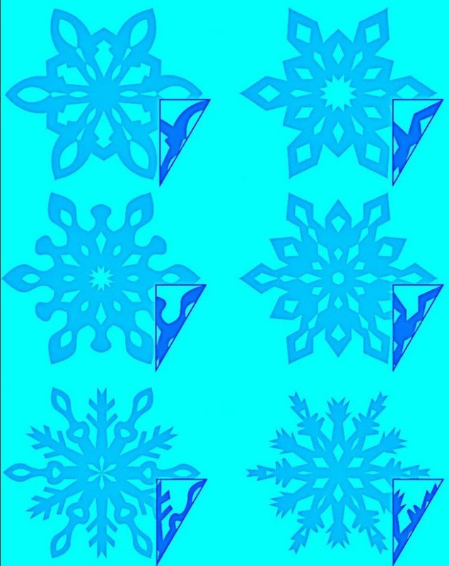 Снежинки вырезать