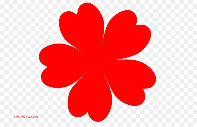 Красный цветок рисунок