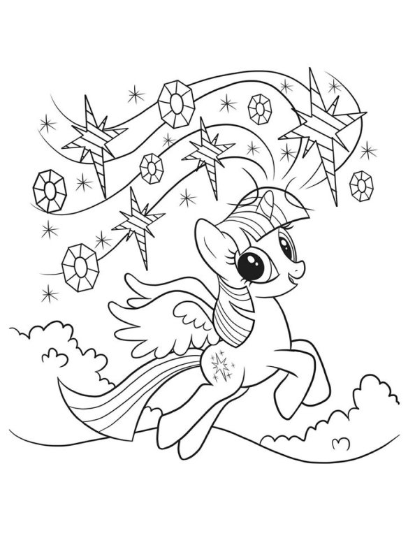 Раскраска принцесса Твайлайт
