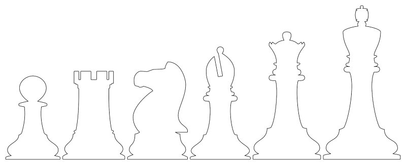 Фигурки шахмат для вырезания