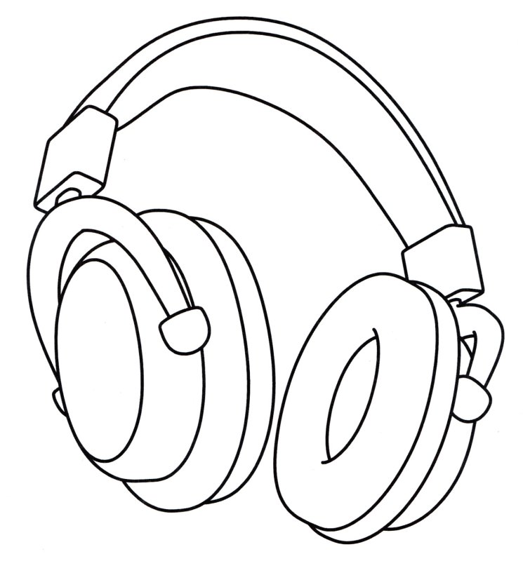 Наушники раскраска для детей