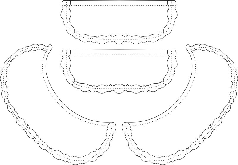Выкройка воротничка на школьную форму