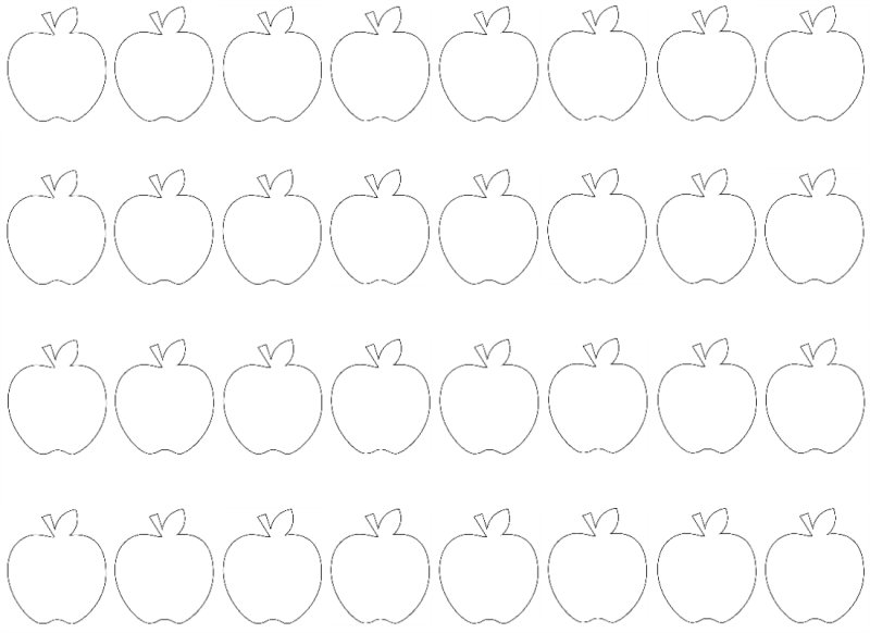 Трафарет яблока для вырезания