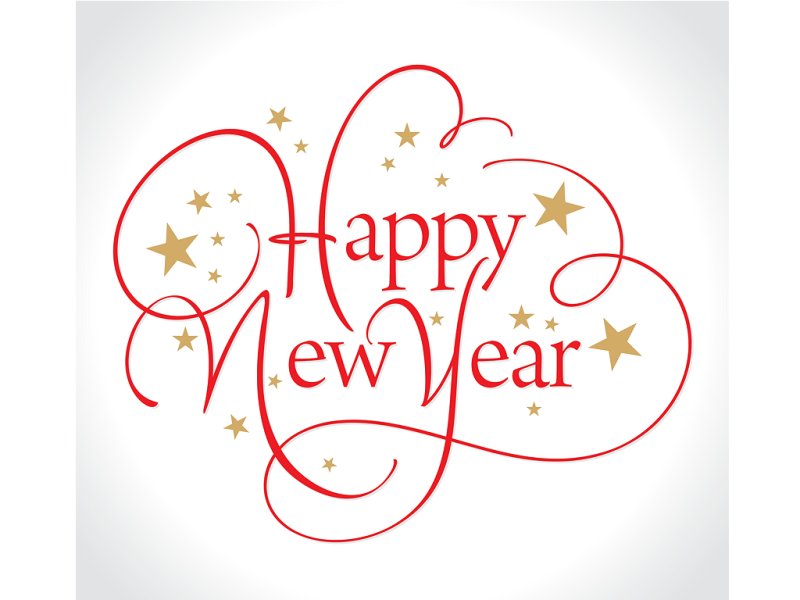 Happy New year надпись