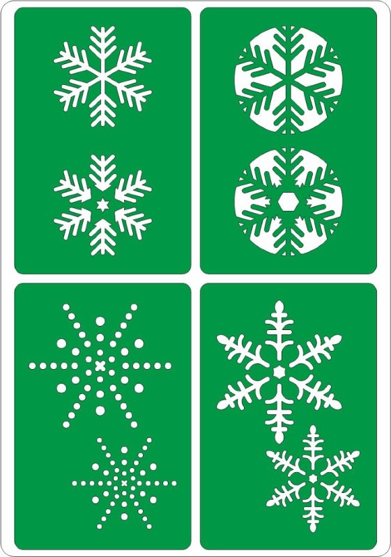 Трафарет для клеевой снежинки