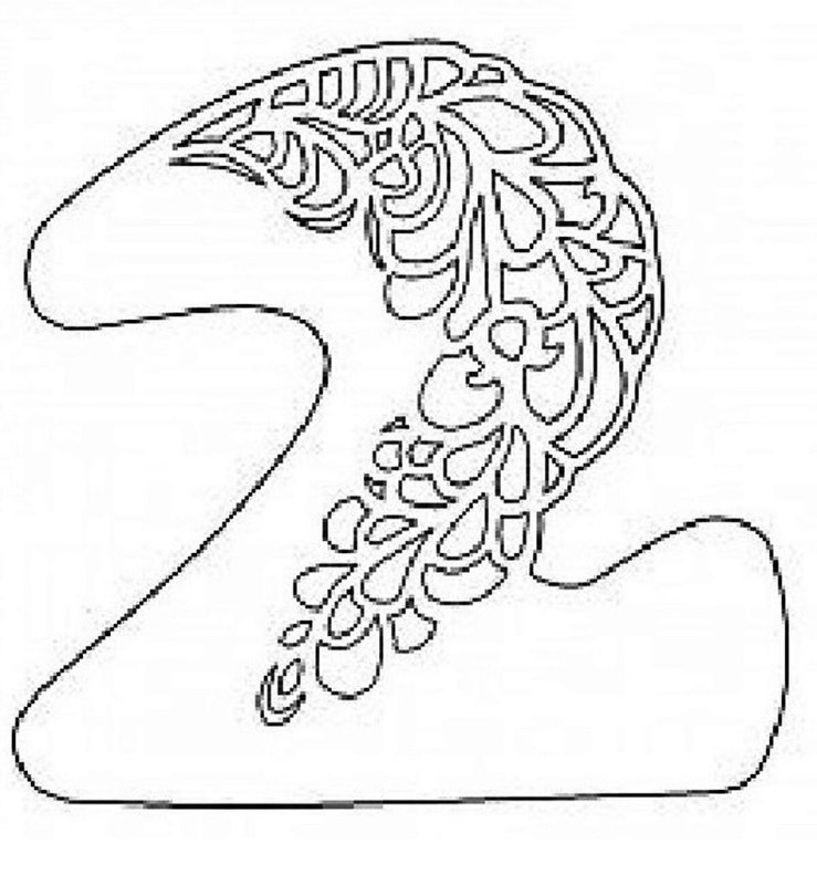 Вытынанки новогодние цифры