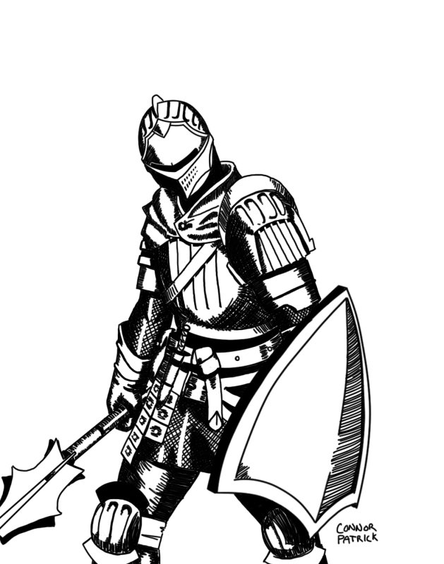 Рыцарь схематично