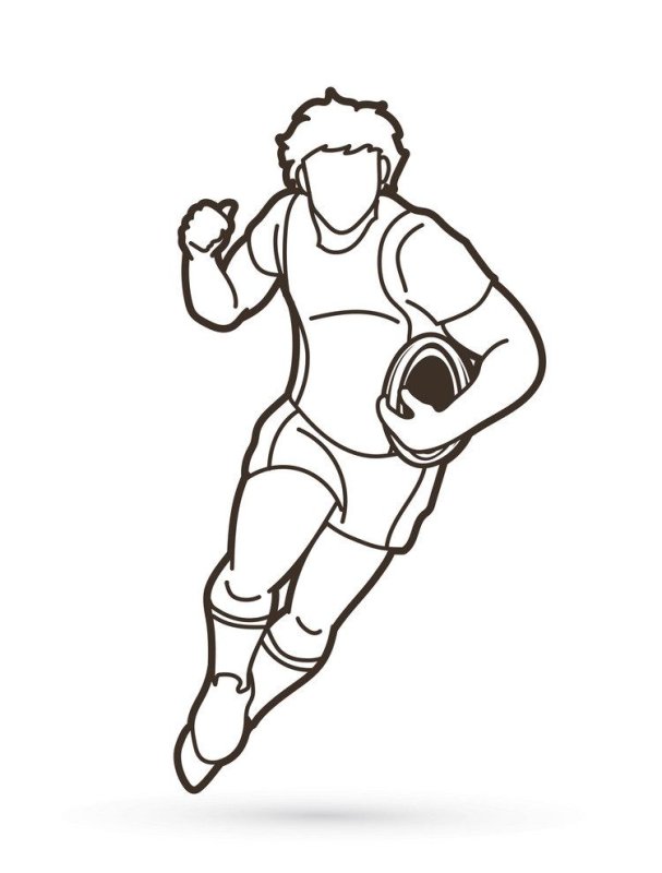 Регби раскраска для детей