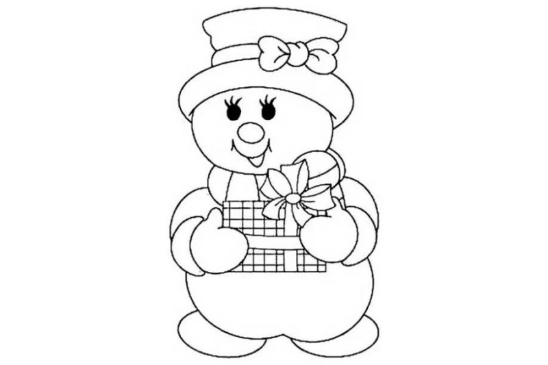 Трафареты на окна на новый год Снеговик