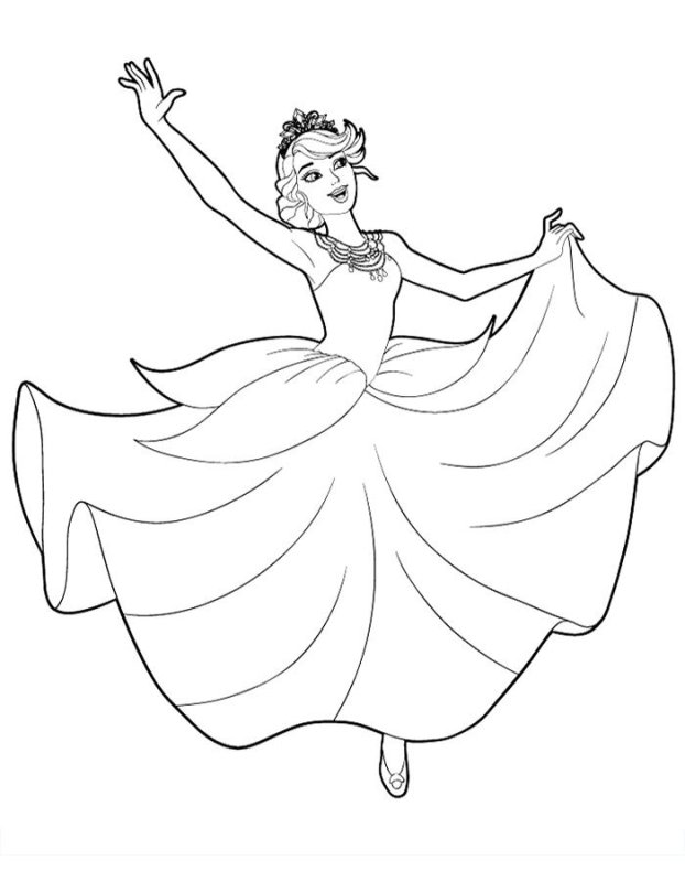 Раскраска для девочек балерина