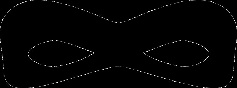 Маска зорро на прозрачном фоне