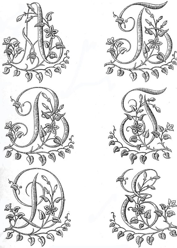 Вышивка Монограммы гладью