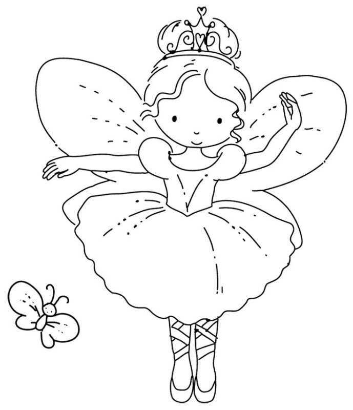 Раскраски для девочек феи