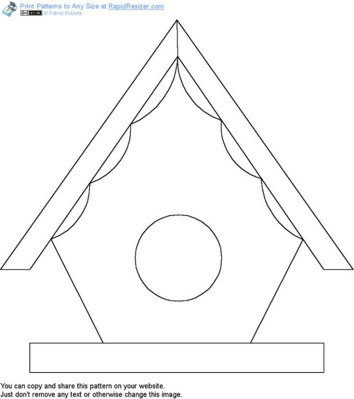 Скворечник трафарет для вырезания