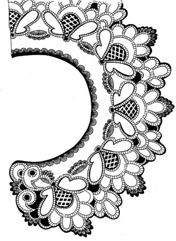 Ришелье схема воротнички