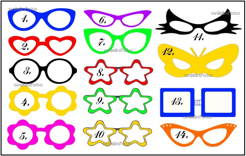 Очки из бумаги шаблоны