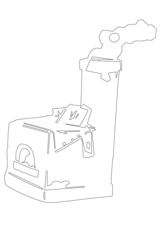 Печка трафарет