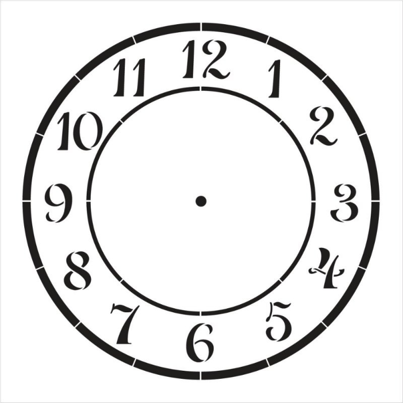 Трафарет часы