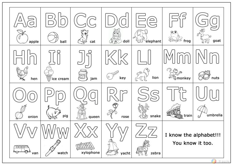 Английская Азбука в картинках