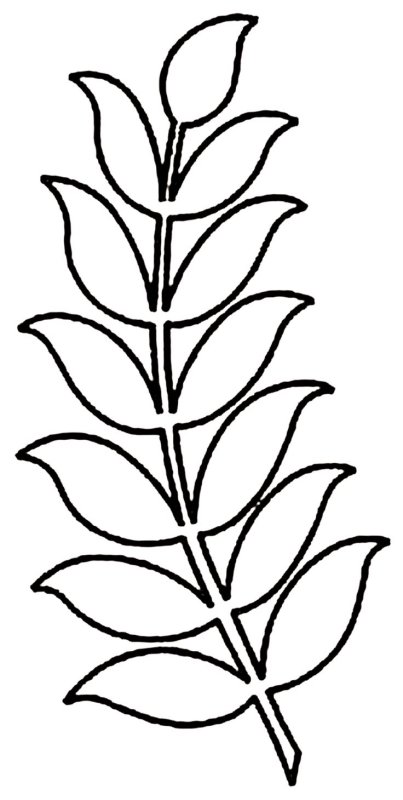 Трафарет листьев цветов