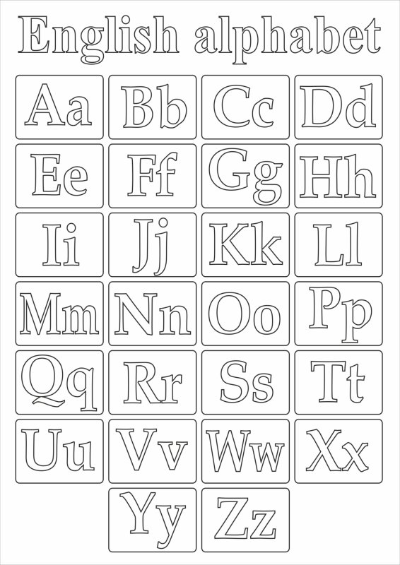 Карточки с английскими буквами